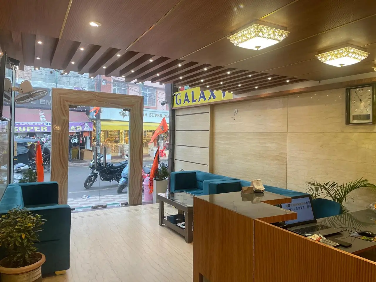 Hotel Galaxy reception counter